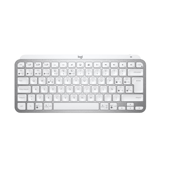 TECLADO LOGITECH INALAMBRICO ILUMINADO MX KEYS MINI GRIS CONECTOR USB-C (USB-A a USB-C) P/N 920-010477