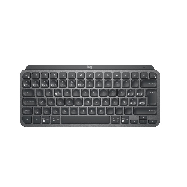 TECLADO LOGITECH INALAMBRICO ILUMINADO MX KEYS MINI GRAPHITE CONECTOR  USB-C (USB-A a USB-C)  P/N 920-010476