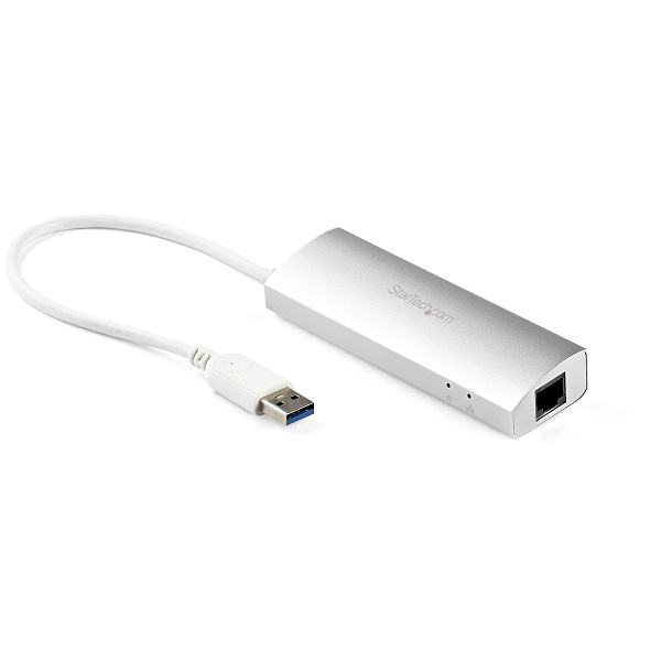 HUB DE 3 PUERTOS USB 3.0 CON ADAPTADOR DE RED ETHERNET GIGABIT - 3 X SUPERSPEED USB 3.0 + 1 X 10/100/1000 P/N ST3300G3UA