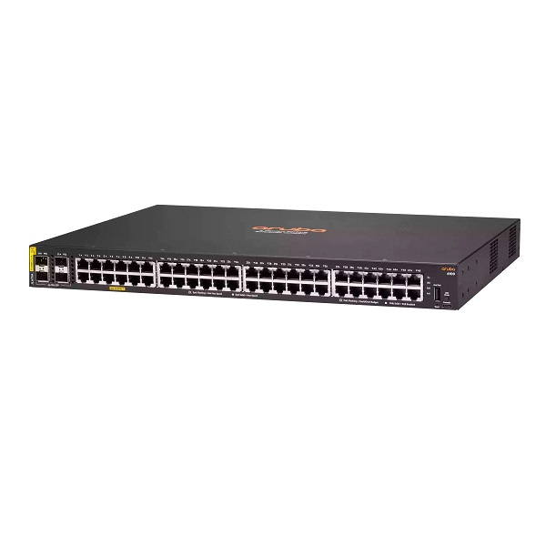 SWITCH ADMINISTRABLE HPE ARUBA 6100 48G CLASS4 POE 4SFP+ 370W SWITCH - CONMUTADOR - GESTIONADO - 48 X 10/100/1000 (POE+) + 4 X 1 GIGABIT / 10 GIGABIT SFP+  POE+ (370 W) P/N JL675A