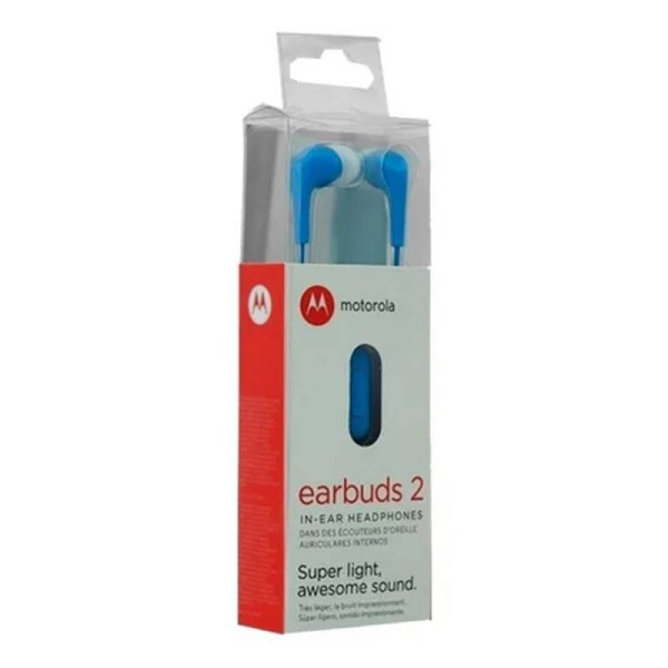 AUDIFONO PARA CELULAR MOTOROLA - EARBUDS 2 - WIRED - AZUL P/N 79MOTE2BLU