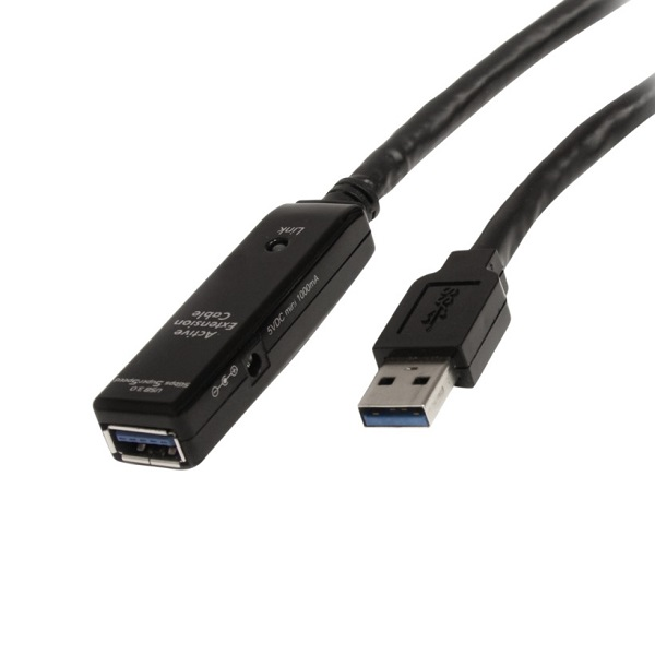 EXTENSION ACTIVA USB 3.0 10M STARTECH - USB A MACHO A HEMBRA - USB TIPO A (M) A USB TIPO A (H) P/N USB3AAEXT10M