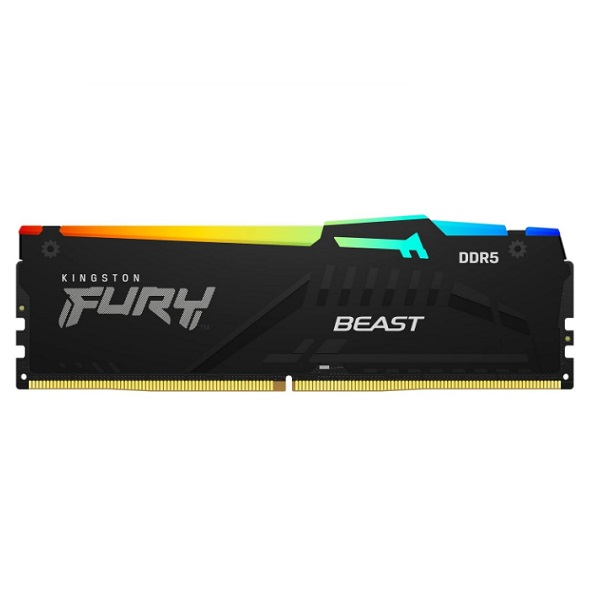 MEMORIA DDR5 16GB KINGSTON FURY BEAST RGB 5600 MHZ PC5-44800 CL40 1.25V  P/N KF556C40BBA-16