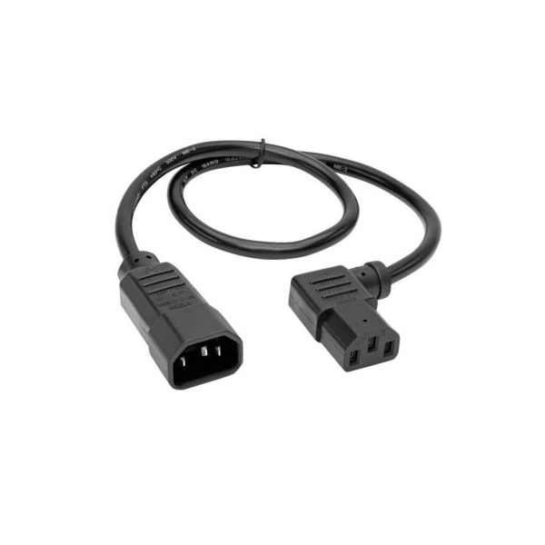 CABLE DE EXTENSION TRIPP LITE - IEC 60320 C14 A IEC 60320 C13 EN ANGULO IZQUIERDO 13 A - 61 CM P/N P004-002-13LA