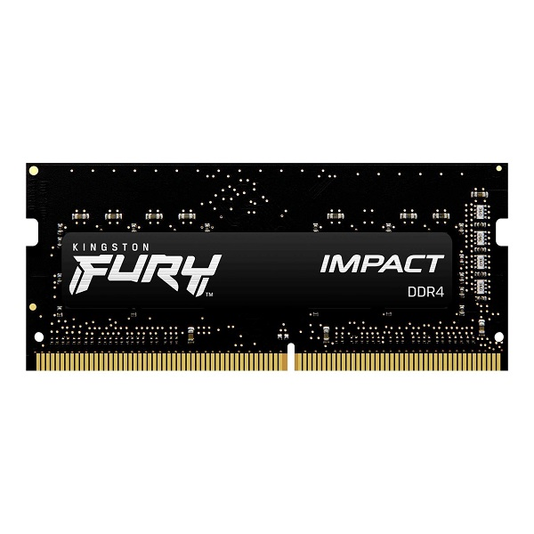MEMORIA SODIMM KINGSTON FURY IMPACT DDR4 16GB 3200MHZ / PC4-25600 - CL20 - 1.2 V - SIN BúFER - NO ECC - NEGRO P/N KF432S20IB16