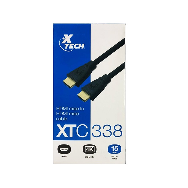 CABLE XTECH HDMI M A HDMI M 4.57MTS P/N XTC-338