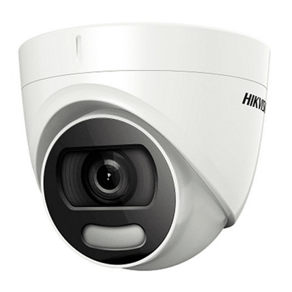 CAMARA HIKVISION Domo 1080p ColorVu LF 2.8mm Luz Blanca 20mt Interior P/N DS-2CE70DF0T-PF2.8MM