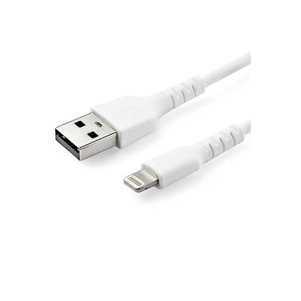 CABLE LIGHTNING STARTECH DE 2M USB A LIGHTNING - CERTIFICADO MFI - BLANCO - USB (M) RECTO A LIGHTNING (M) RECTO P/N RUSBLTMM2M