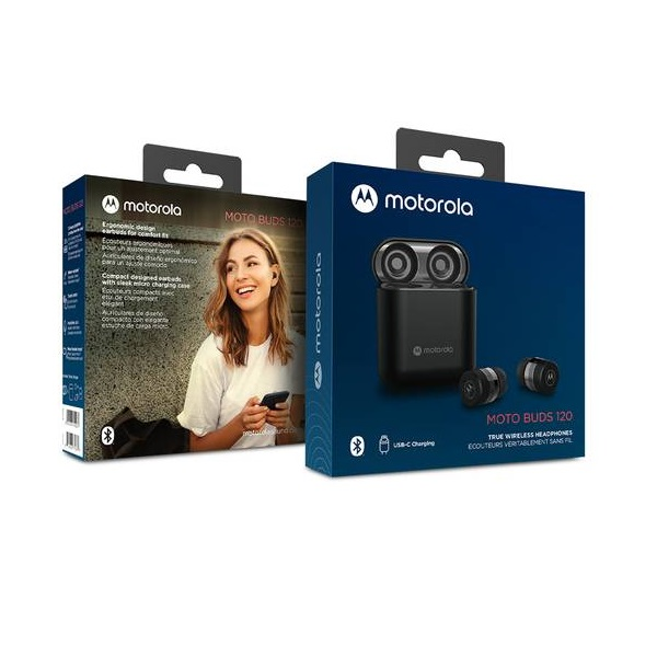 AUDIFONO MOTOROLA MOTO BUDS 120 BLACK bluetooth  P/N 79MOTMB120