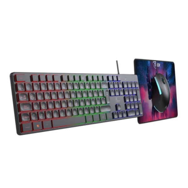 KIT DE TECLADO Y MOUSE GAMER XTECH WIRED - SPANISH - USB - BLACK - GAMING XTK-535S P/N XTK-535S