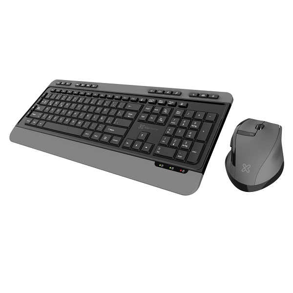 KIT DE TECLADO Y MOUSE KLIP XTREME INALAMBRICO - WIRELESS - 2.4 GHZ - BLACK AND GRAY P/N KBK-520