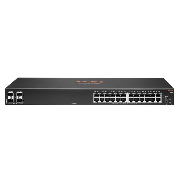 SWITCH ADMINISTRABLE HPE ARUBA 6000 24G 4SFP SWITCH - L3 - 24 X 10/100/1000 + 4 X GIGABIT SFP P/N R8N88A