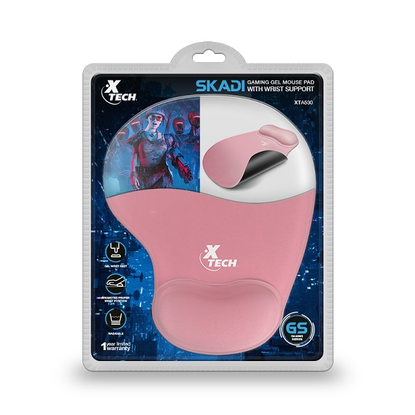 MOUSE PAD XTECH SKADI GAMING GEL PINK P/N XTA-530