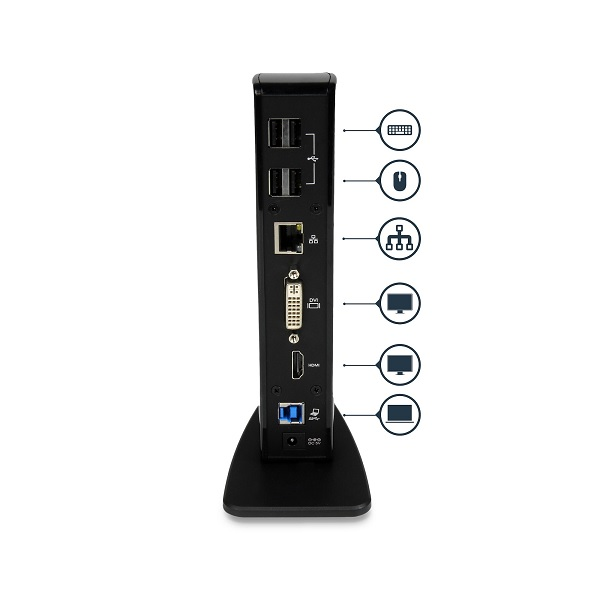 DOCKING STATION STARTECH REPLICADOR DE PUERTOS USB 3.0 - DVI HDMI AUDIO ETHERNET - USB - GIGE P/N USB3SDOCKHD