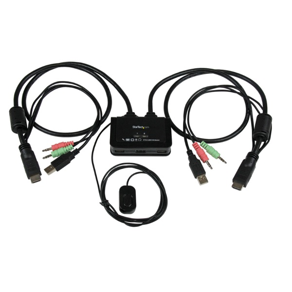 KVM STARTECH 2 PUERTOS HDMI USB AUDIO P/N SV211HDUA