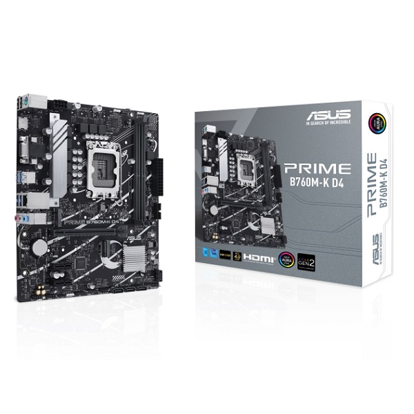 PLACA MADRE ASUS PRIME B760M-K D4 S1700 P/N PRIMEB760M-KD4