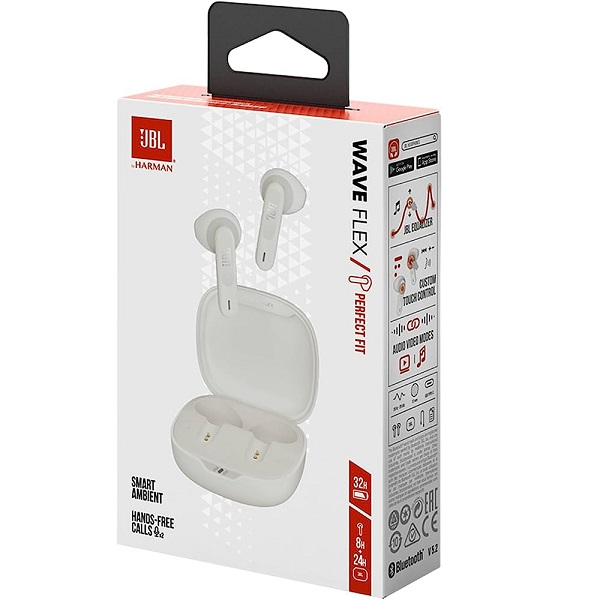 AUDIFONO JBL FLEX PERFECT FIT BLUETOOTH 5.2 BLANCO P/N JBLWFLEXWHT