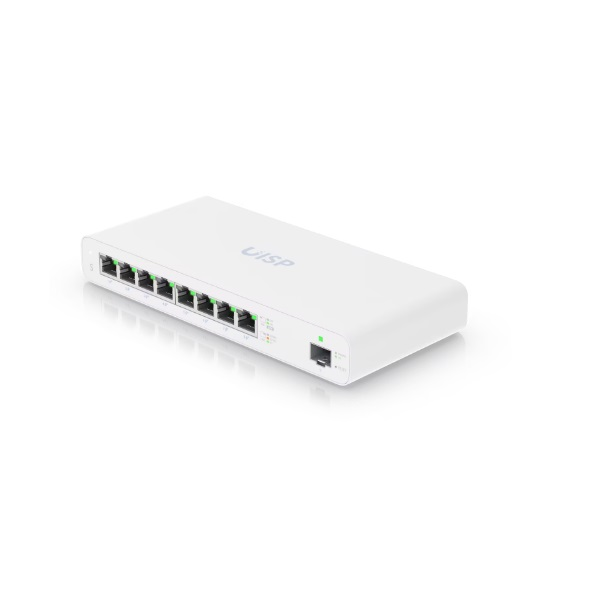 SWITCH UBIQUITI UISP 8 x 10/100/1000 PoE + 1 x Gigabit SFP - desktop - PoE 110 W P/N UISP-S