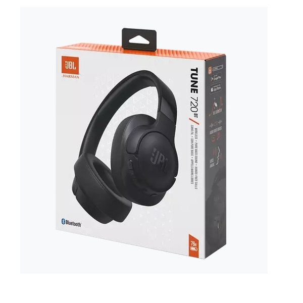 AUDIFONO JBL TUNE 720BT Headphone Bluetooth Over Ear Black P/N   JBLT720BTBLKAM