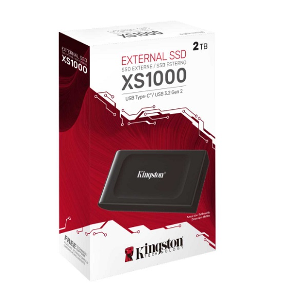 DISCO EXTERNO 2TB KINGSTON XS1000 USB-C a USB-A USB 3.2 Gen 2 P/N SXS1000/2000G