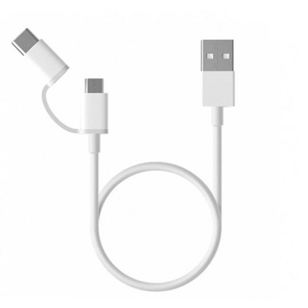 CABLE XIAOMI Mi 2-in-1 USB Cable Micro USB to Type C P/N 15303