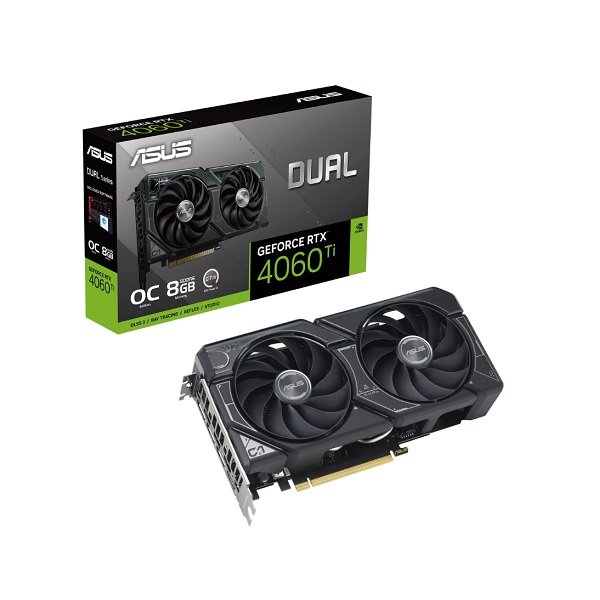 TARJETA DE VIDEO GEFORCE ASUS DUAL RTX 4060 TI 8GB OC DDR6 128BIT P/N DUAL-RTX4060TI-O8G