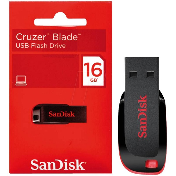 PENDRIVE SANDISK 16GB CruzerBlade Z50 2.0 P/N SDCZ50-016G-B35