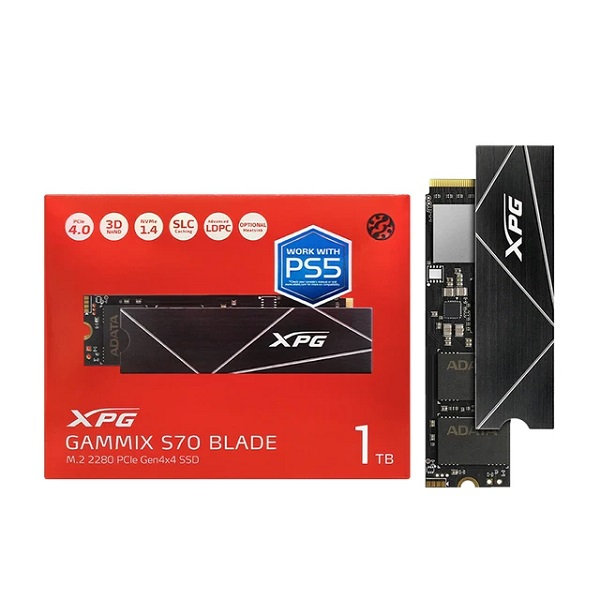 DISCO XPG SSD GAMMIX S70B BLADE 1TB PCIeX M.2 2280 NVMe PLAY5 COMPATIBLE P/N AGAMMIXS70B-1T-CS