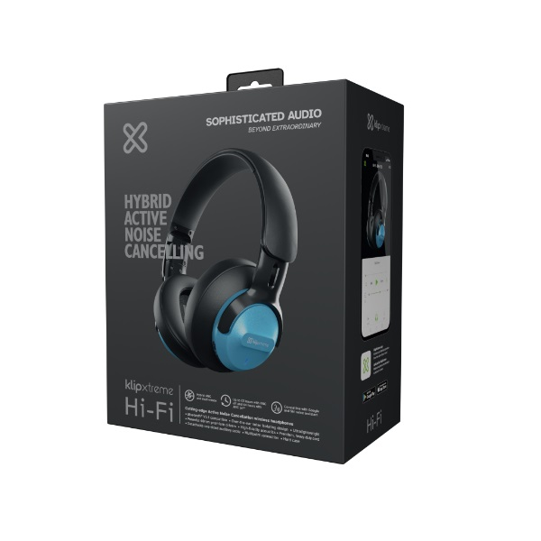 Audifono Klip xtreme con cancelacion de ruido negro-azul Bluetooth P/N KNH-750BL