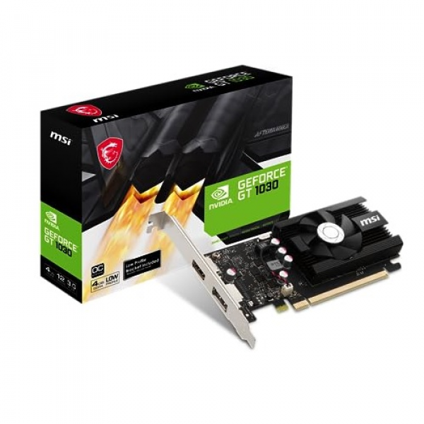 TARJETA DE VIDEO GEFORCE MSI GT 1030 4GB LP OC DDR4 P/N GEFORCEGT10304GD4LPOC