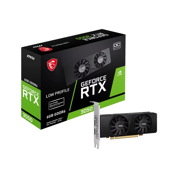 TARJETA DE VIDEO GEFORCE MSI RTX3050 6GB OC LOW PROFILE P/N RTX30506GOCLP