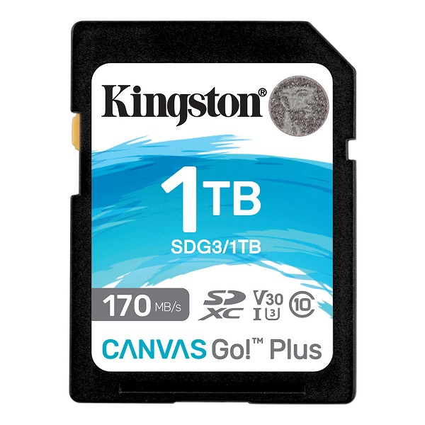 MEMORIA SD KINGSTON  Canvas Go Plus 1TB 170/90/MB/S C10 UHS-I U3 V30 P/N SDG3/1TB