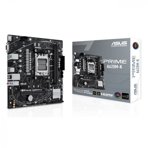 PLACA MADRE ASUS PRIME A620-K AM5 P/N PRIME A620M-k