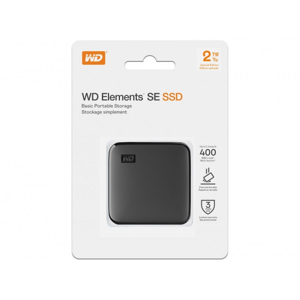 DISCO EXTERNO WESTERN DIGITAL Elements SE 2.5 2TB SSD USB 3.0 drive P/N WDBAYN0020BBK-WESN