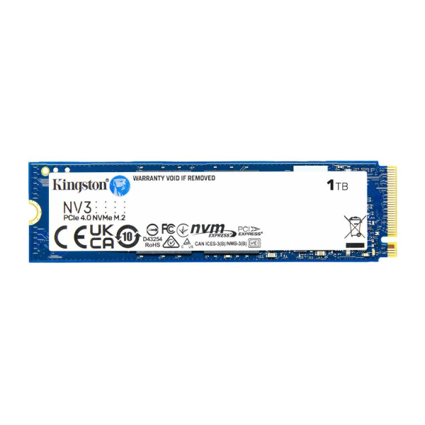 DISCO DE ESTADO SOLIDO KINGSTON 1TB NV3 M.2 2280 NVMe PCIe Up to 6000/4000 MB/s P/N SNV3S/1000G