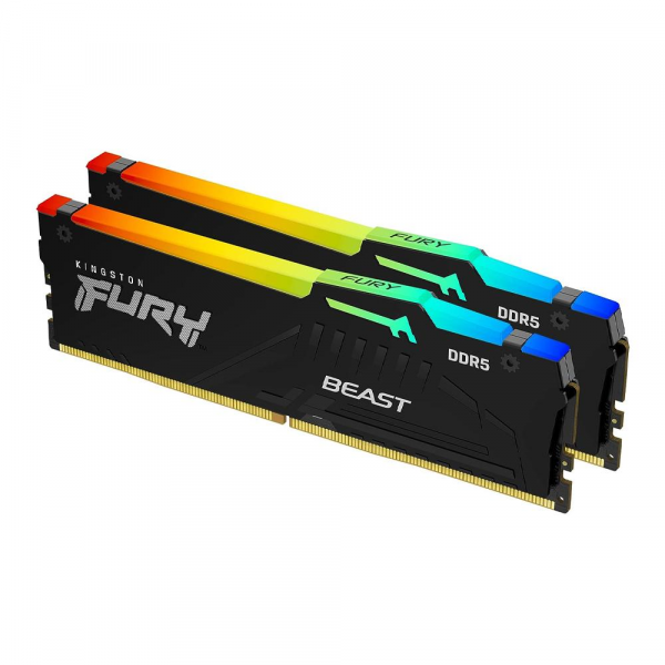 KIT DDR5 KINGSTON FURY 32GB 6000MT/s CL30 DIMM (Kit of 2 X 16GB) BLACK RGB P/N KF560C30BBAK2-32