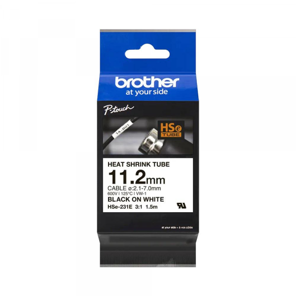 Cinta rotuladora Brother termocontraible HSe231