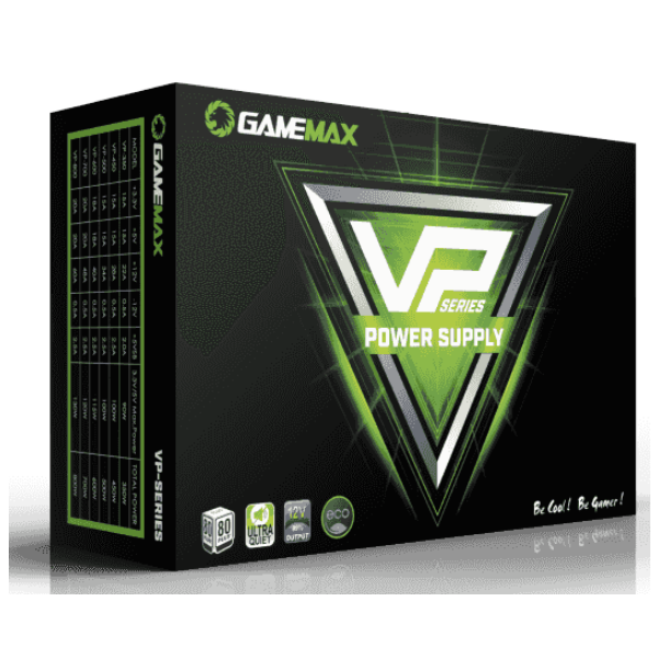 FUENTE DE PODER GAMEMAX 600W 80PLUS WHITE VP-600