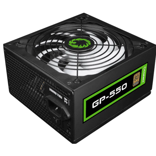 FUENTE DE PODER GAMEMAX 550W ATX 80 PLUS BRONCE GP SERIE P/N GP-550