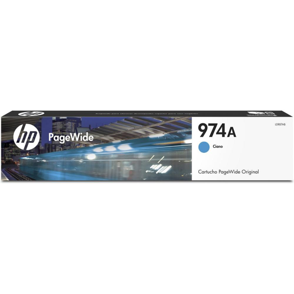 Tinta original HP 974A Cyan PageWide - L0R87AL