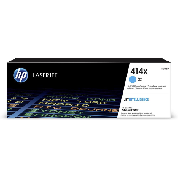 Toner original HP 414X Cyan - W2021X