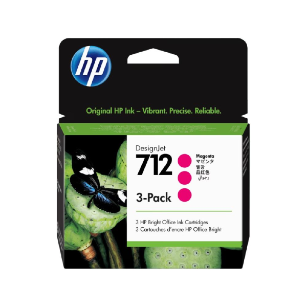 Tripack original HP 712 29ml Magenta - 3ED78A