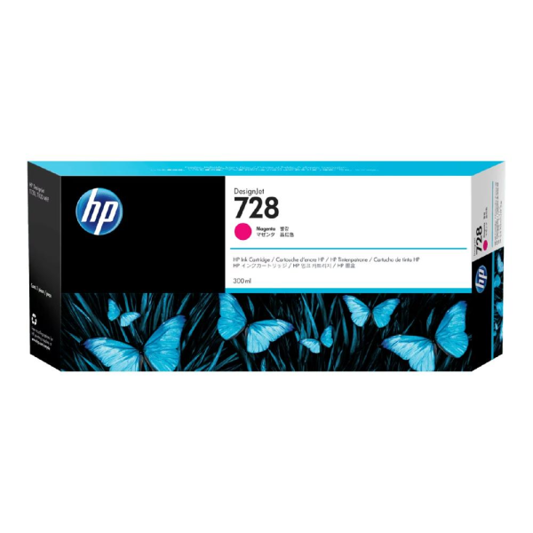 Tinta original HP 728 Magenta - 300ml - F9K16A