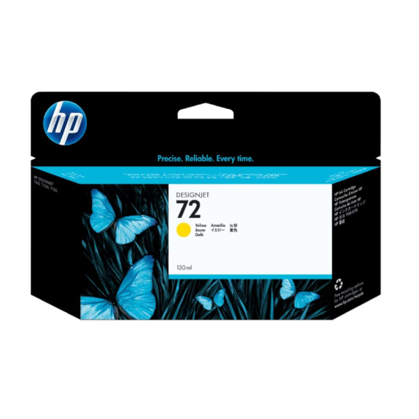 Tinta original HP 72 130ml Yellow + Vivera Cartridge - C9373A