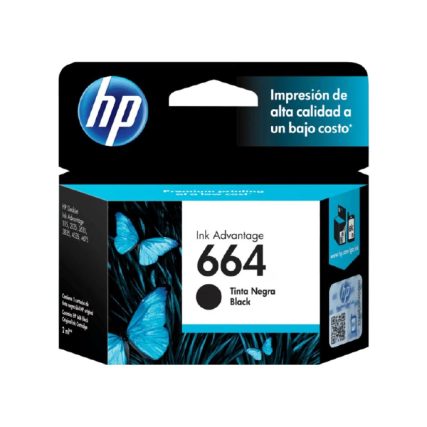 Tinta HP 664 Black Ink Cartridge