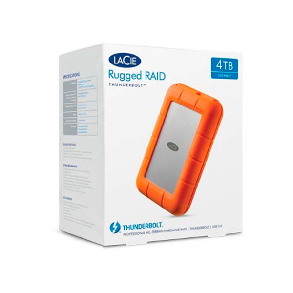 Disco Externo 4TB LaCie Rugged USB-C - STFR4000800