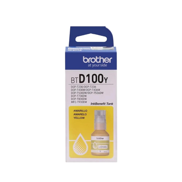 Tinta original Brother BTD100Y Amarillo