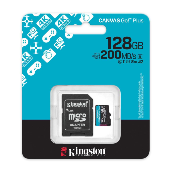 128GB microSDXC Canvas Go Plus Gen4 200MB/s A2 U3