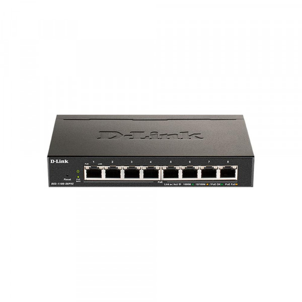 DGS-1100-08PV2 8-ports Gigabit PoE Support Easy Sm