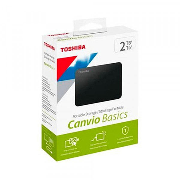 TOSHIBA 2TB EXTERNO CANVIO BASICS BLACK A5 - P/N HDTB520XK3AA